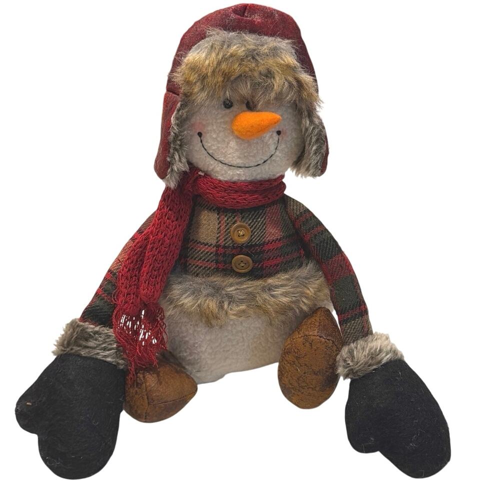 Kurt S. Adler sitting snowman plush stuffed animal